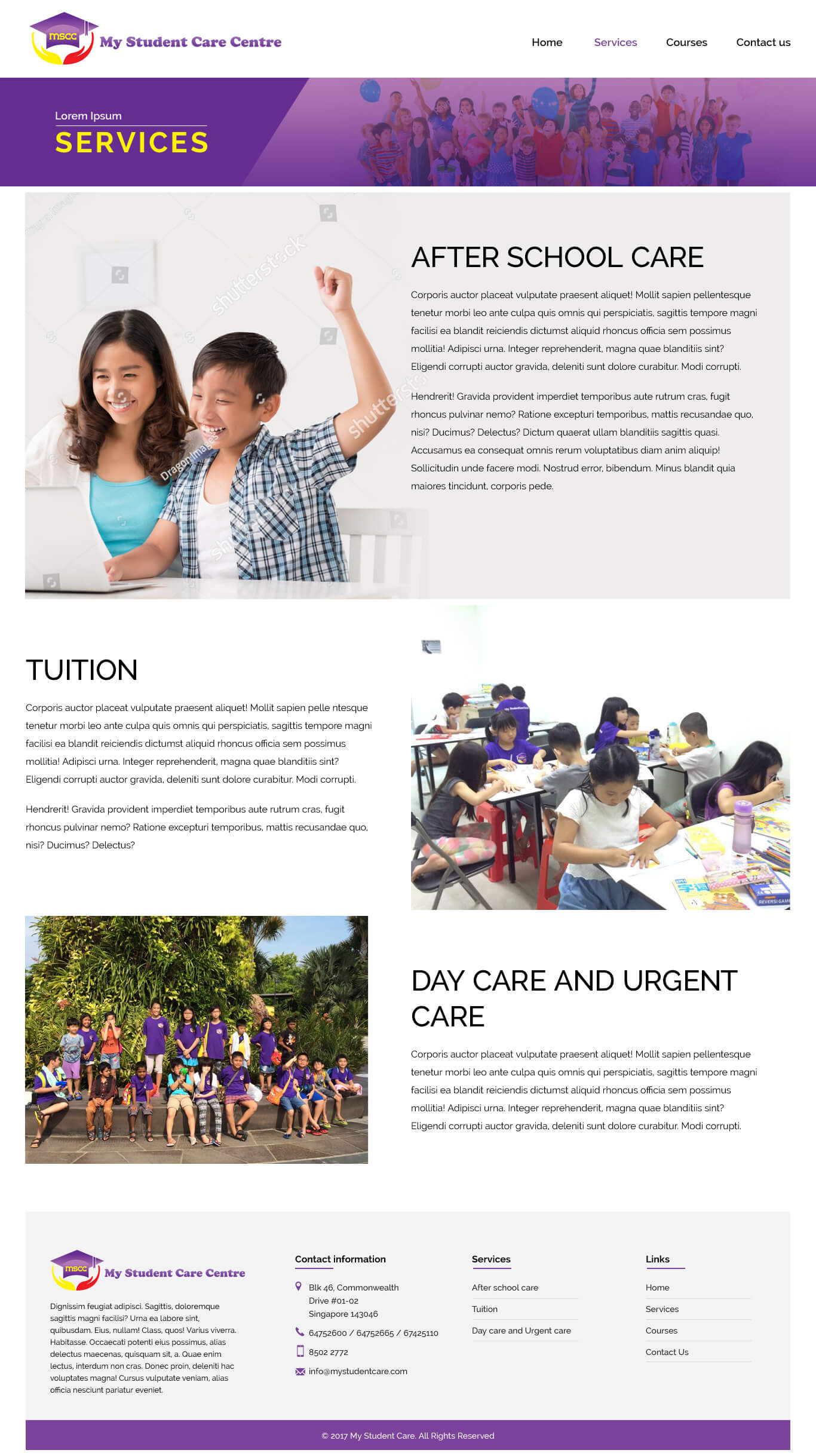 My Student Care Portfolio