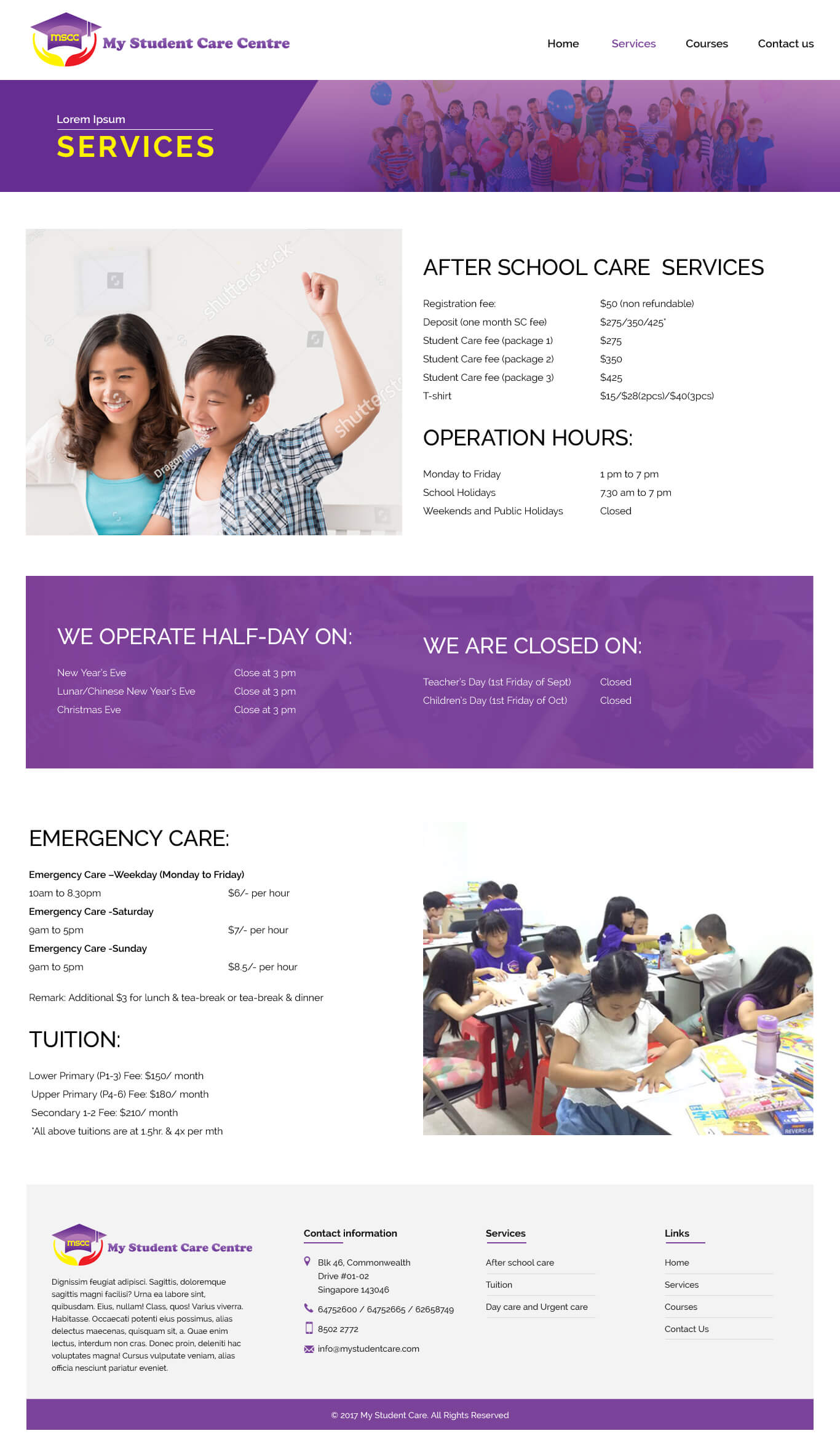 My Student Care Portfolio